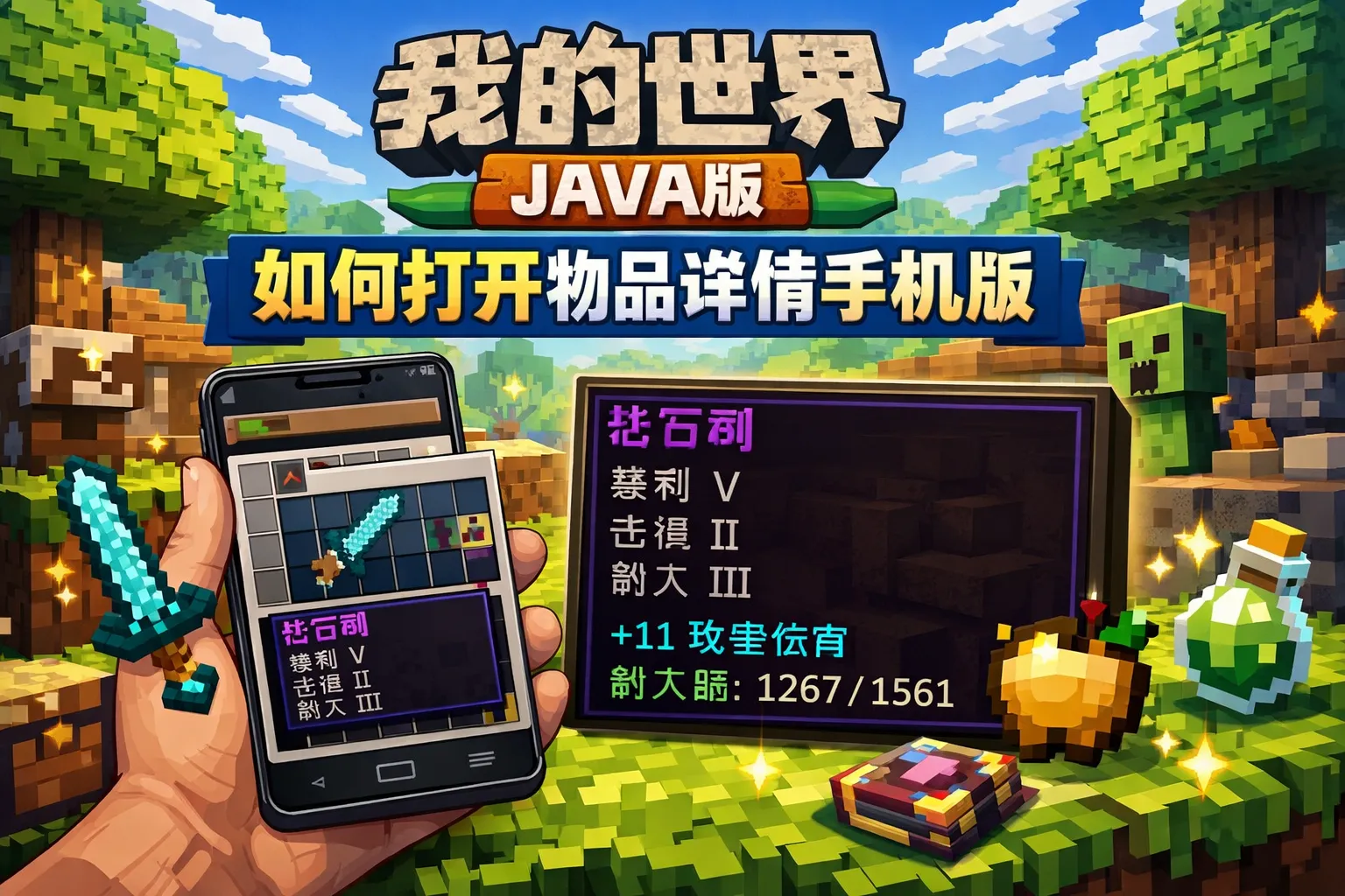 我的世界java版如何打开物品详情手机版