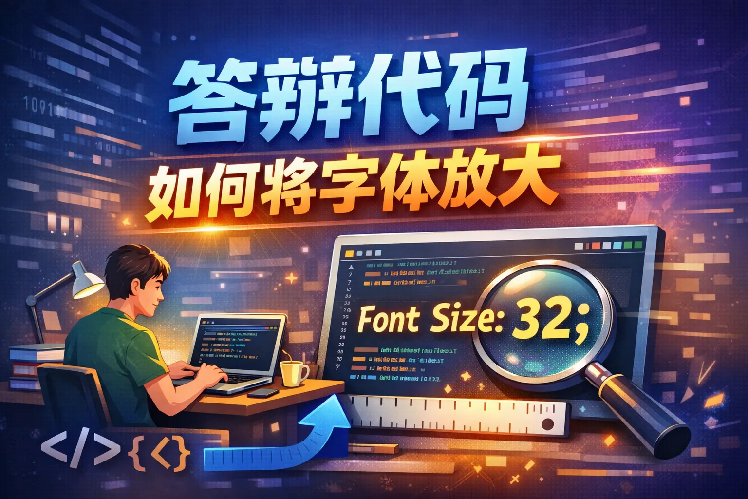 答辩代码如何将字体放大