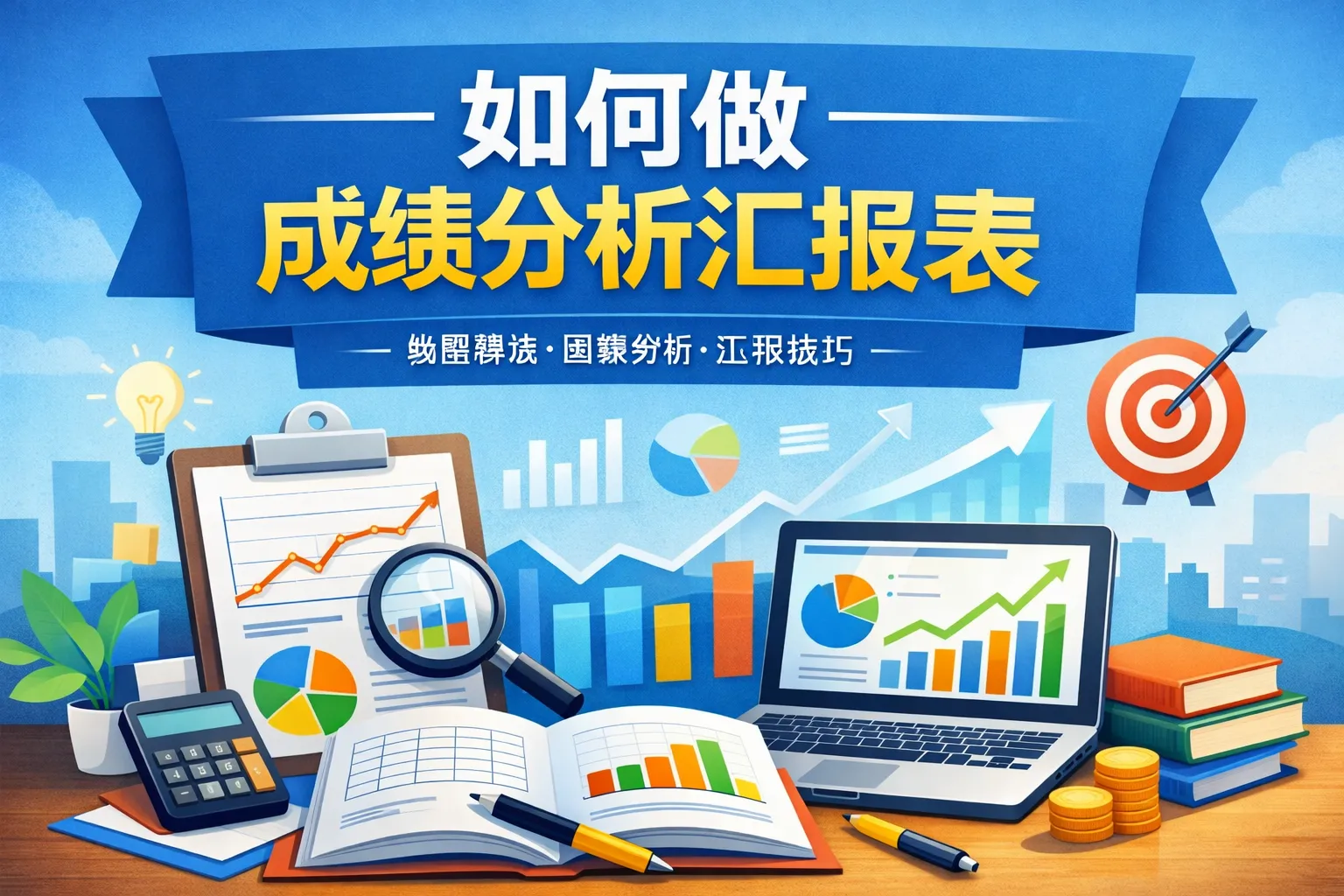 如何做成绩分析汇报表