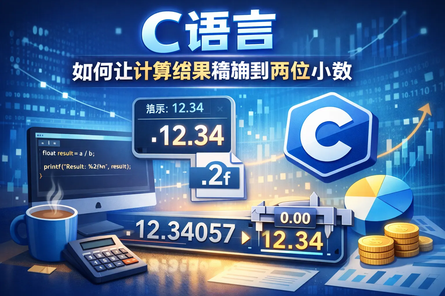 c语言如何让计算结果精确到两位小数