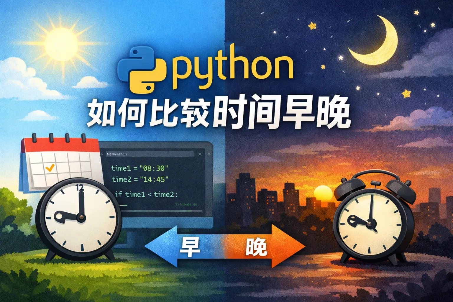 python如何比较时间早晚