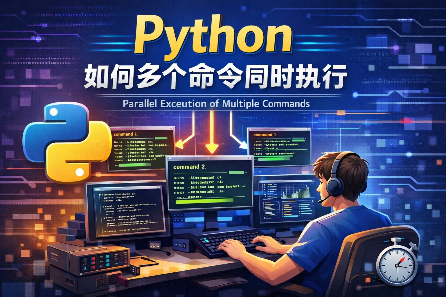 Python如何多个命令同时执行