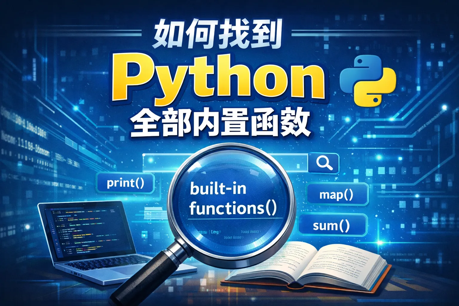 如何找到python全部内置函数