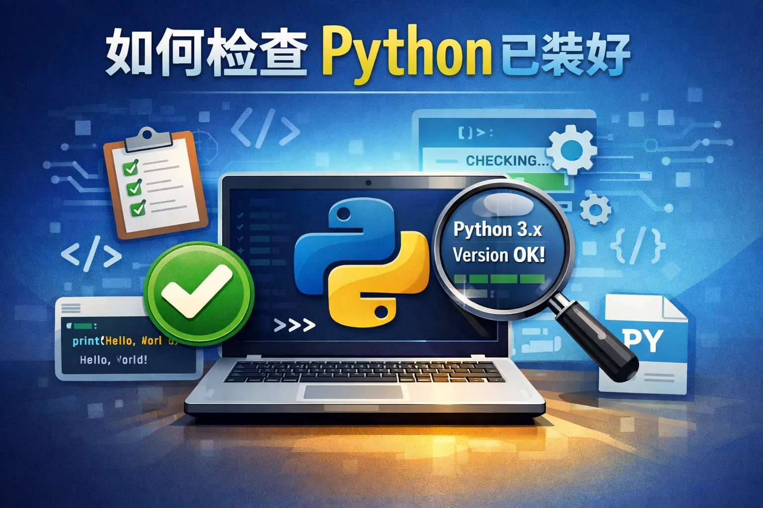 如何检查python已装好