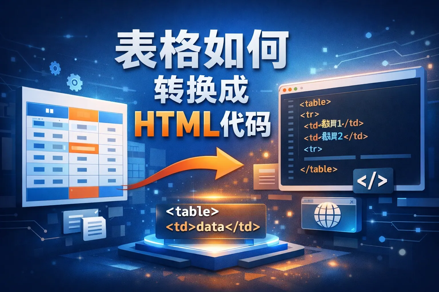 表格如何转换成html代码