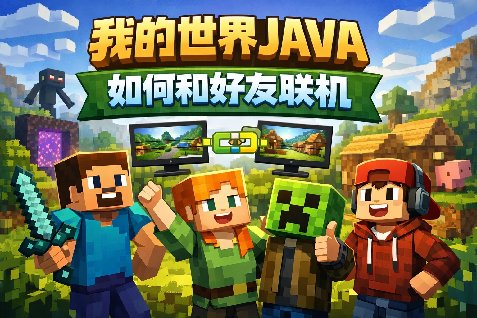 我的世界java如何和好友联机