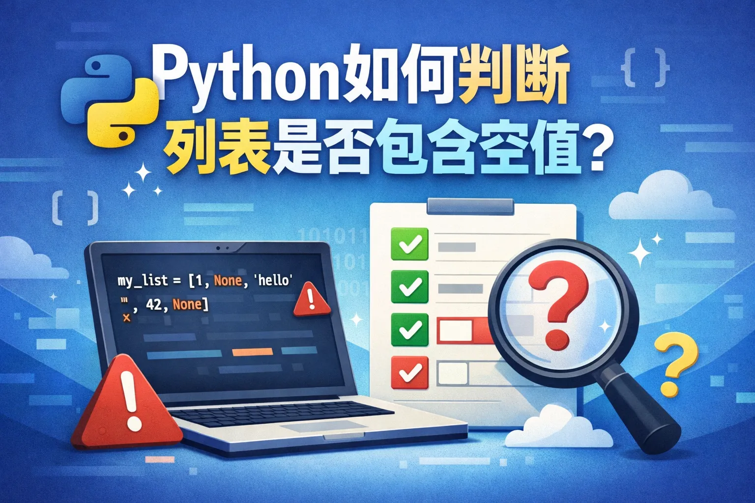 python如何判断列表是否包含空值