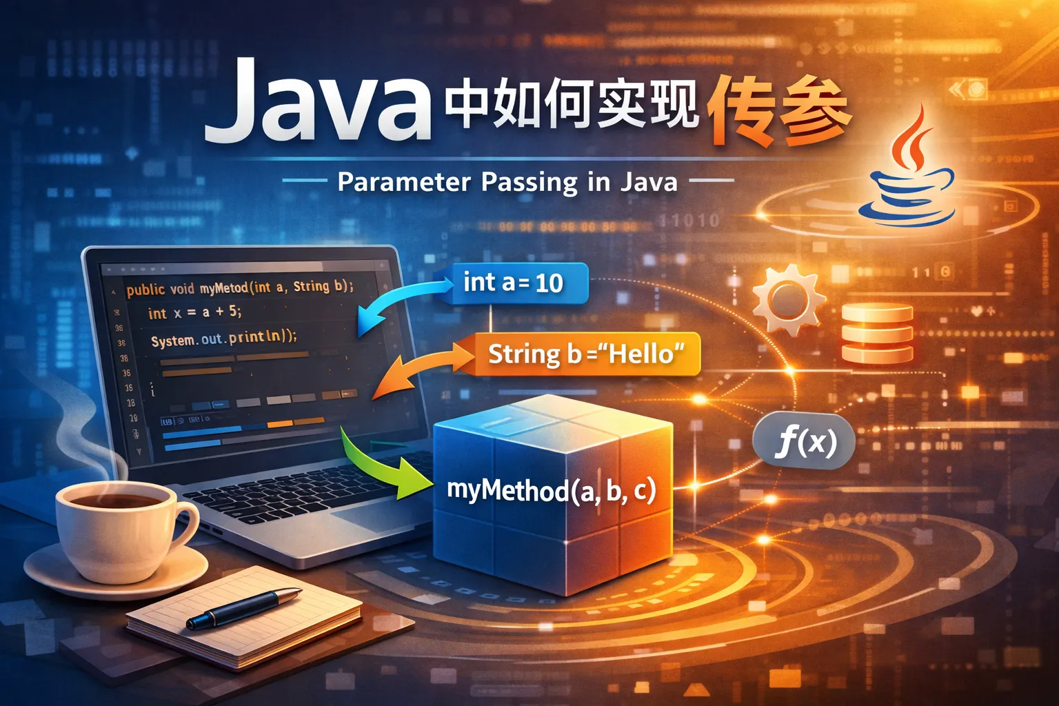 java中如何实现传参