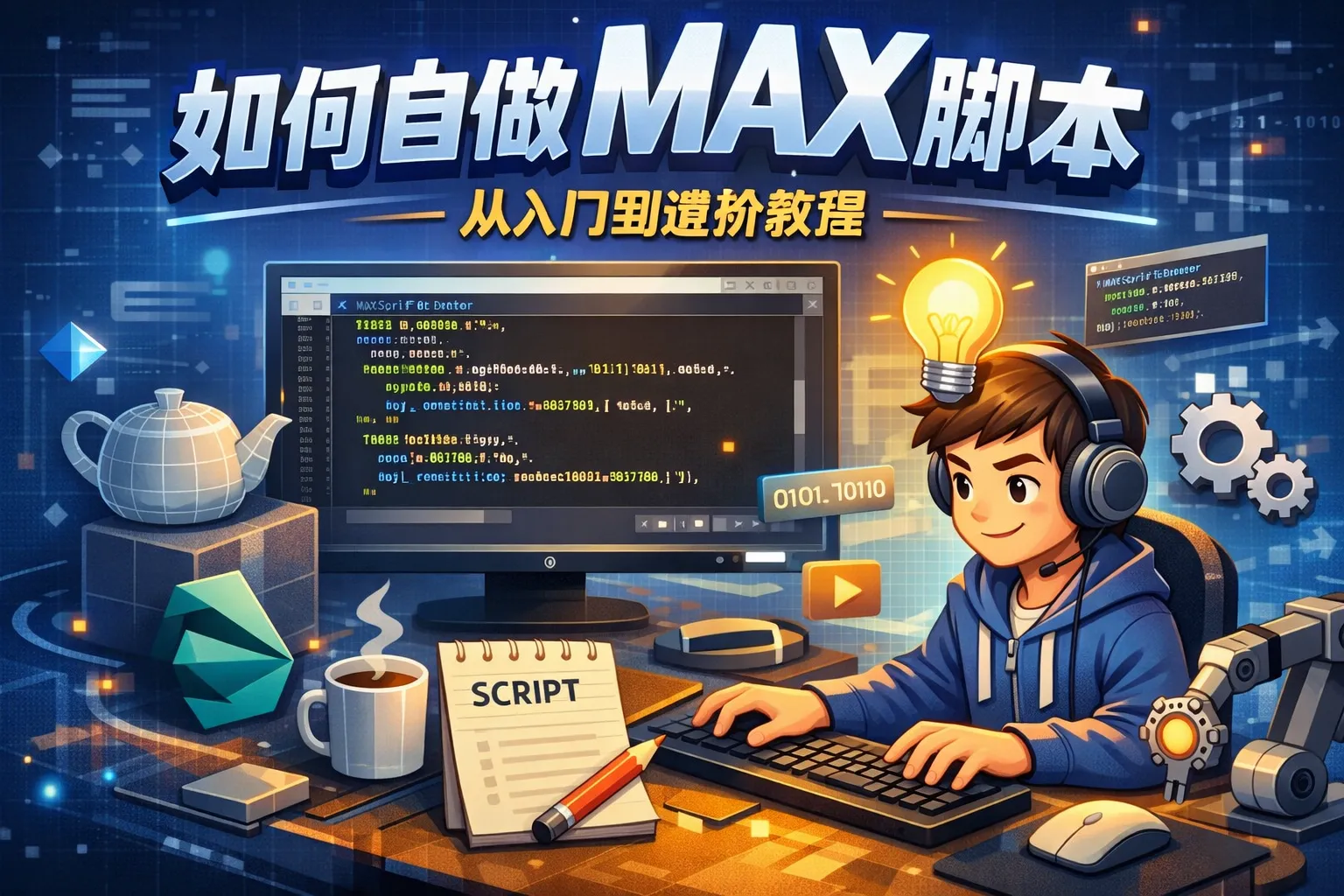 如何自做max脚本