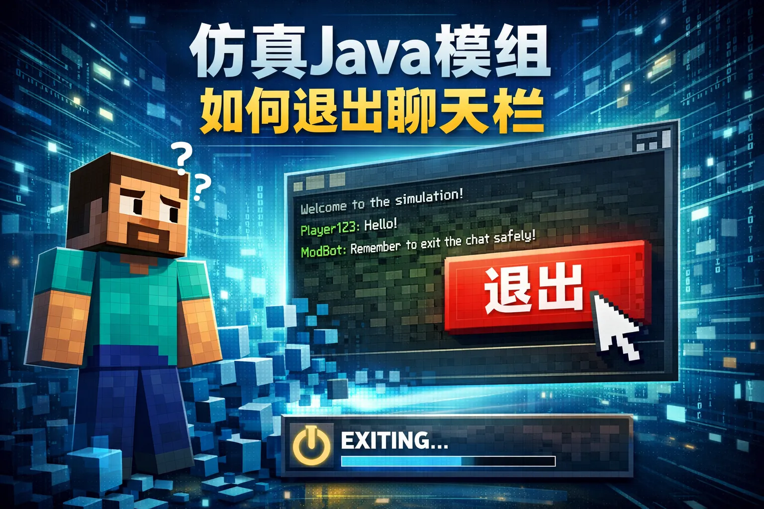 仿真java模组如何退出聊天栏