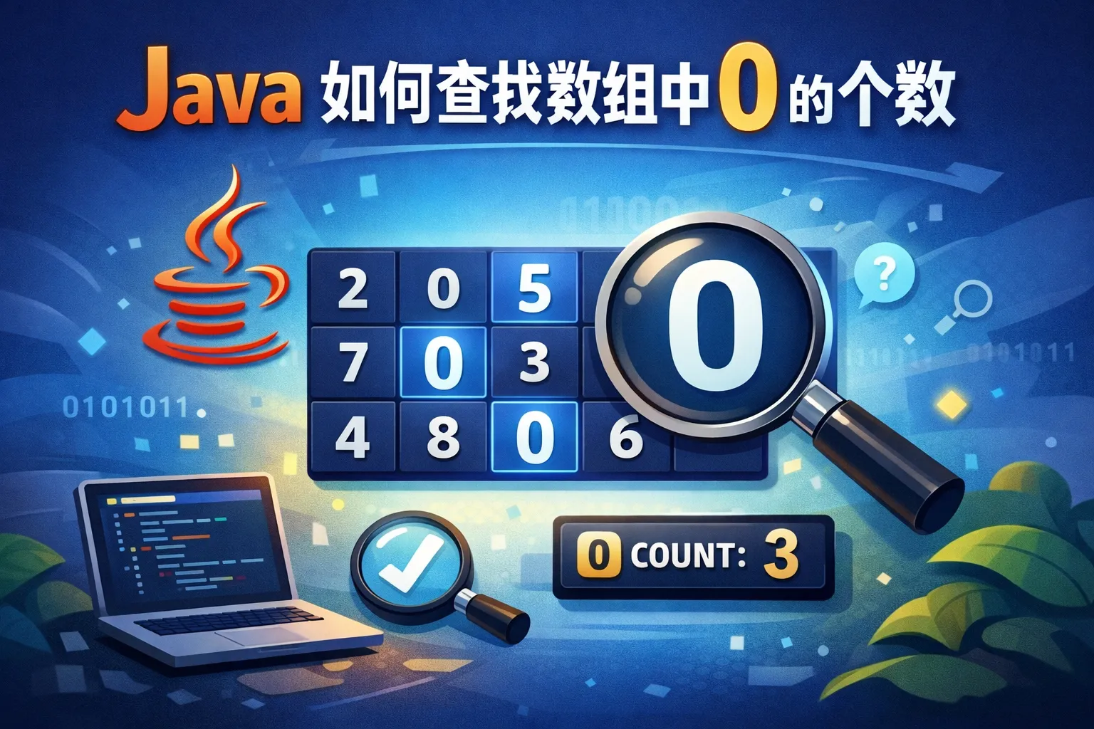 java如何查找数组中0的个数