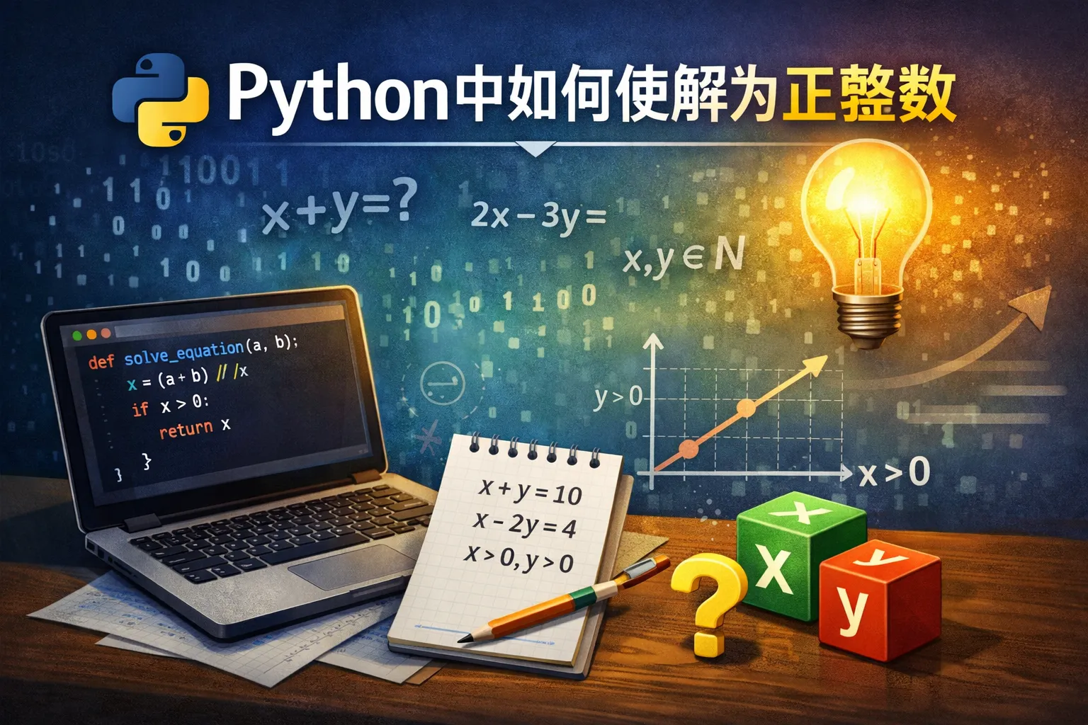 Python中如何使解为正整数