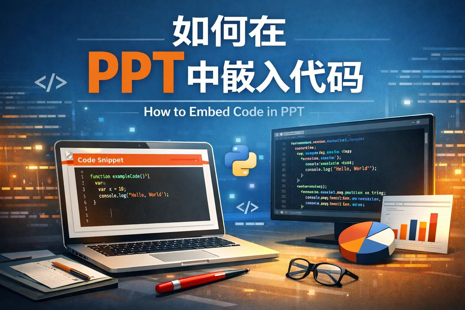 如何在ppt中嵌入代码