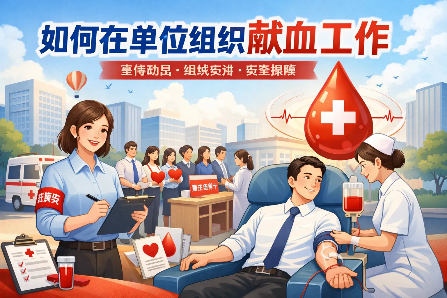 如何在单位组织献血工作