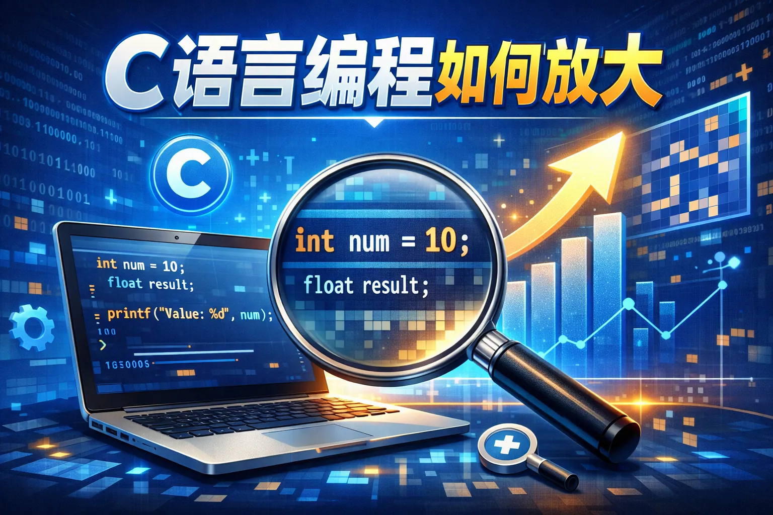 c语言编程如何放大