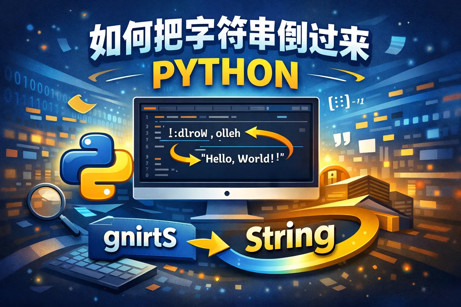 如何把字符串倒过来python