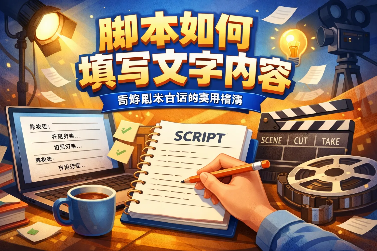 脚本如何填写文字内容
