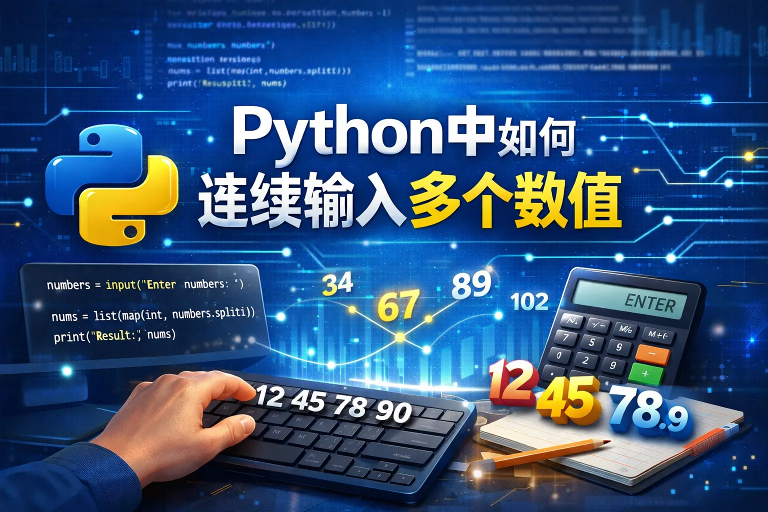 python中如何连续输入多个数值