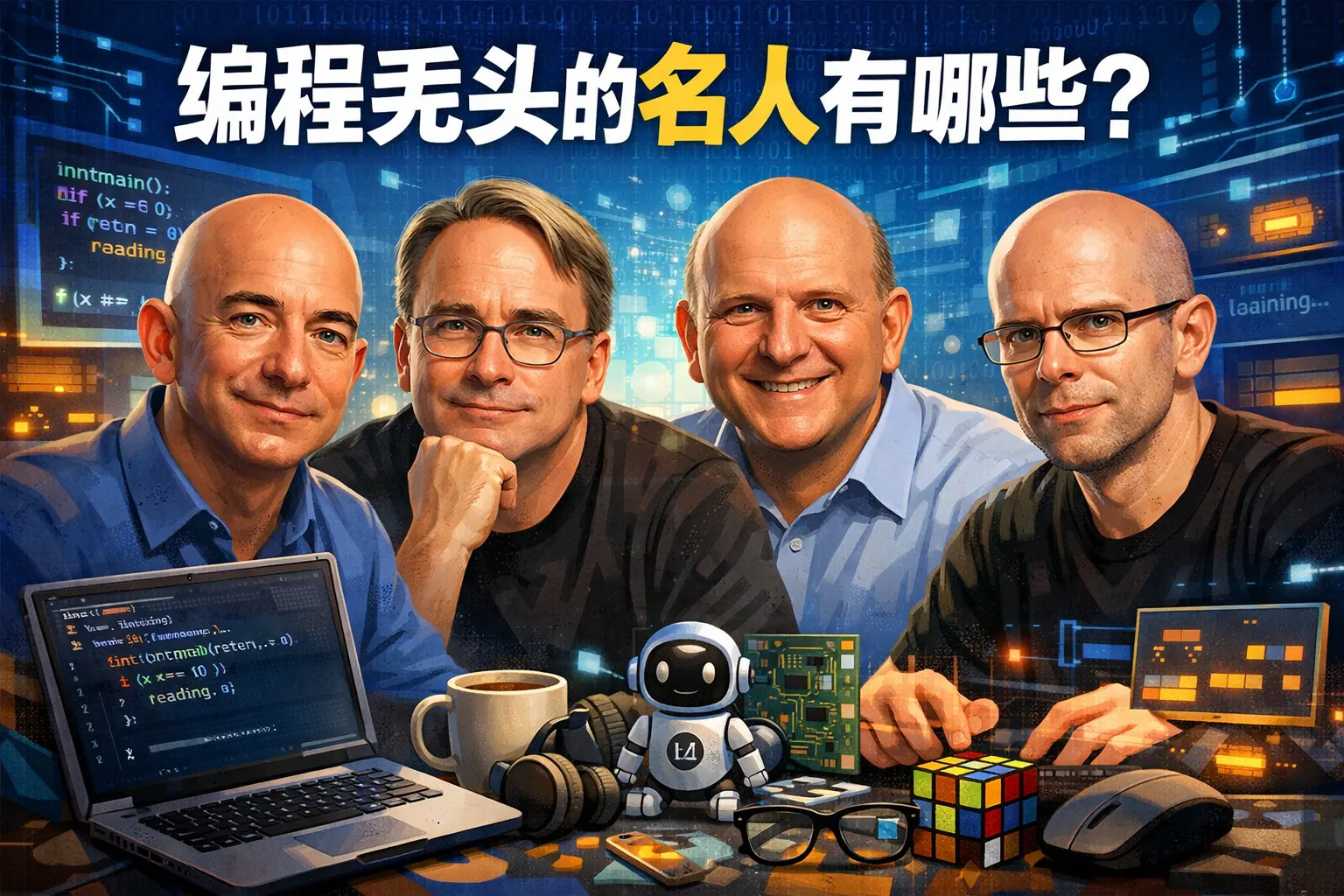 编程秃头的名人有哪些