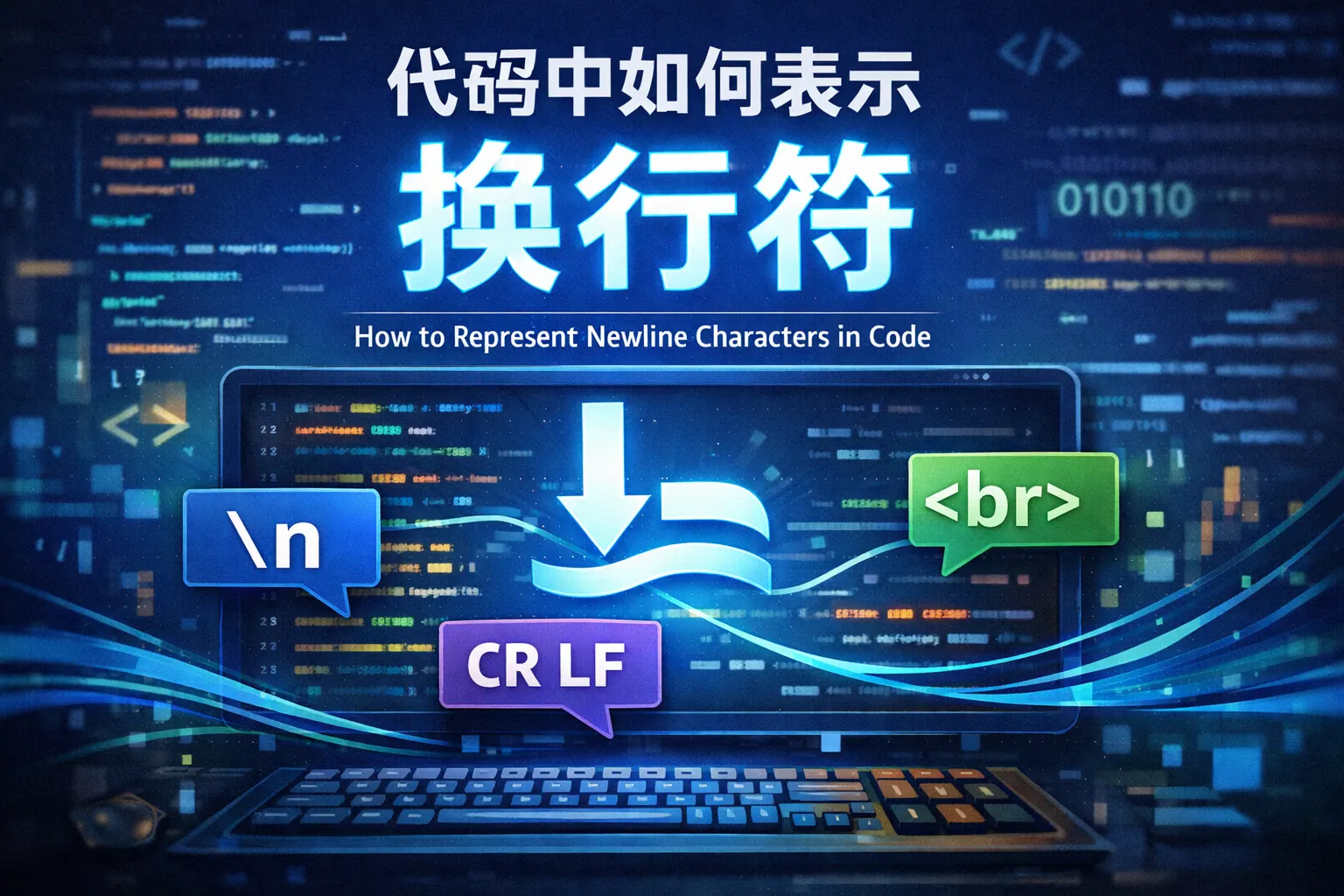 代码中如何表示换行符