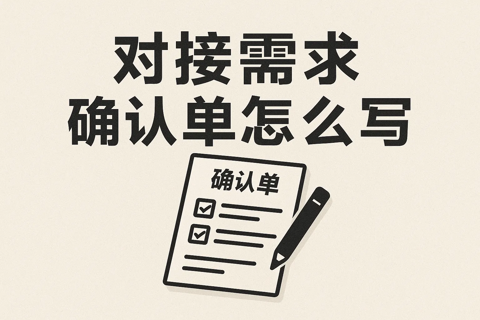 对接需求确认单怎么写