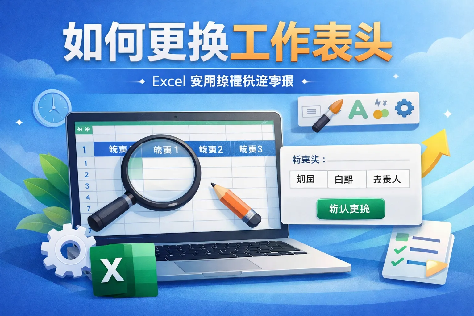 如何更换工作表头