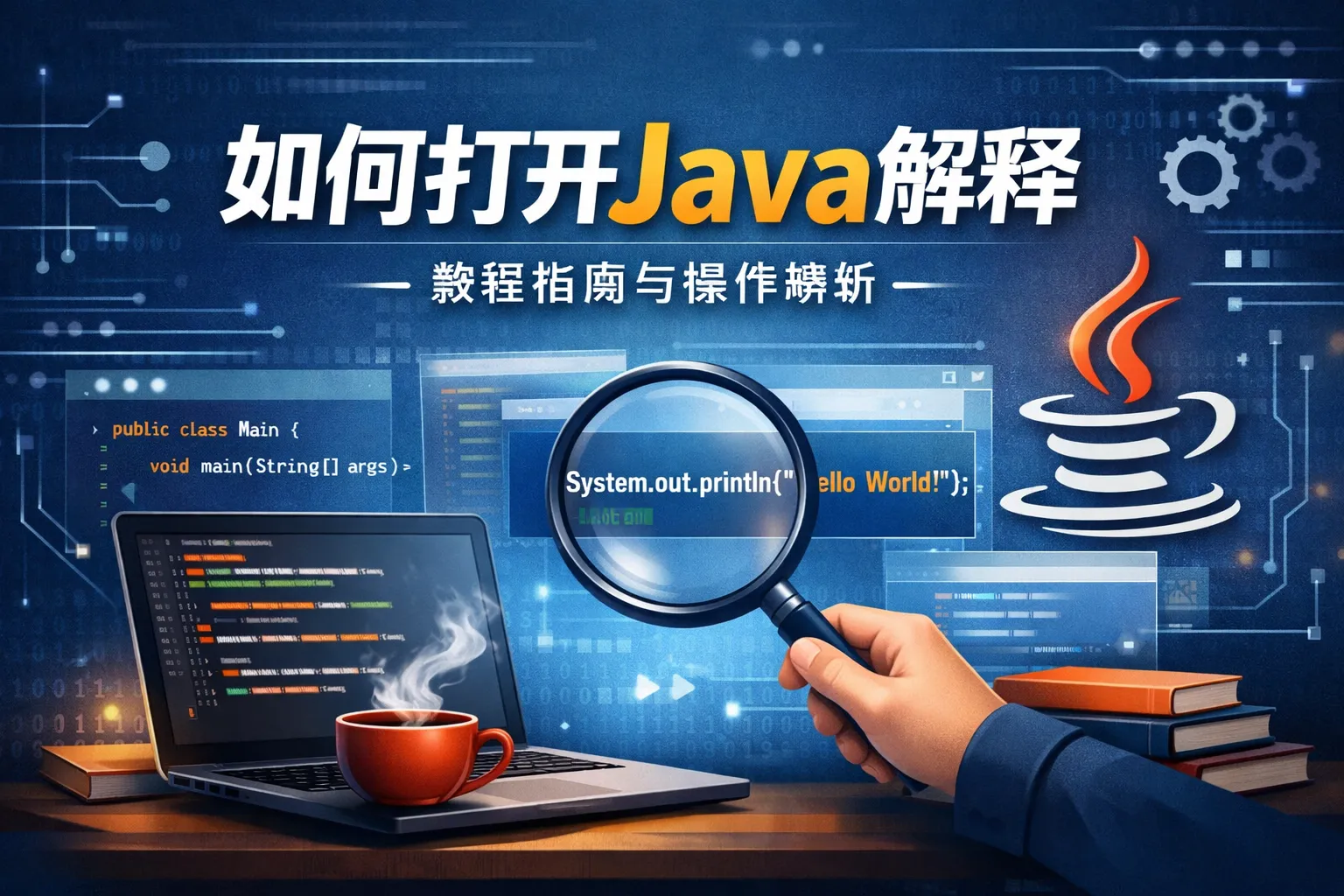 如何打开java解释