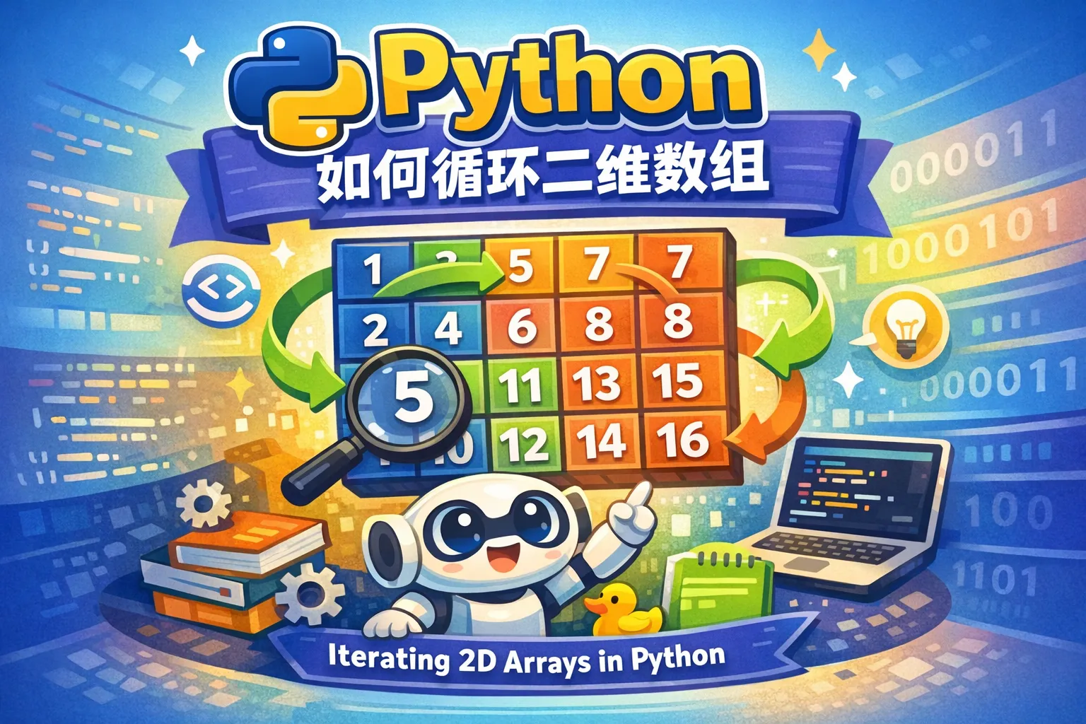 python如何循环二维数组