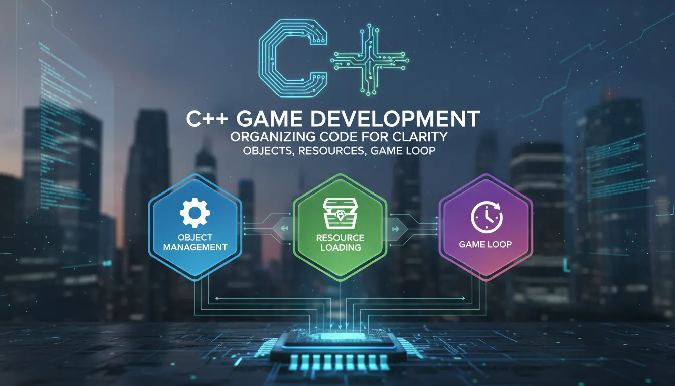 C++ 游戏开发入门怎么组织代码更清晰:对象管理、资源加载和主循环的模块拆解