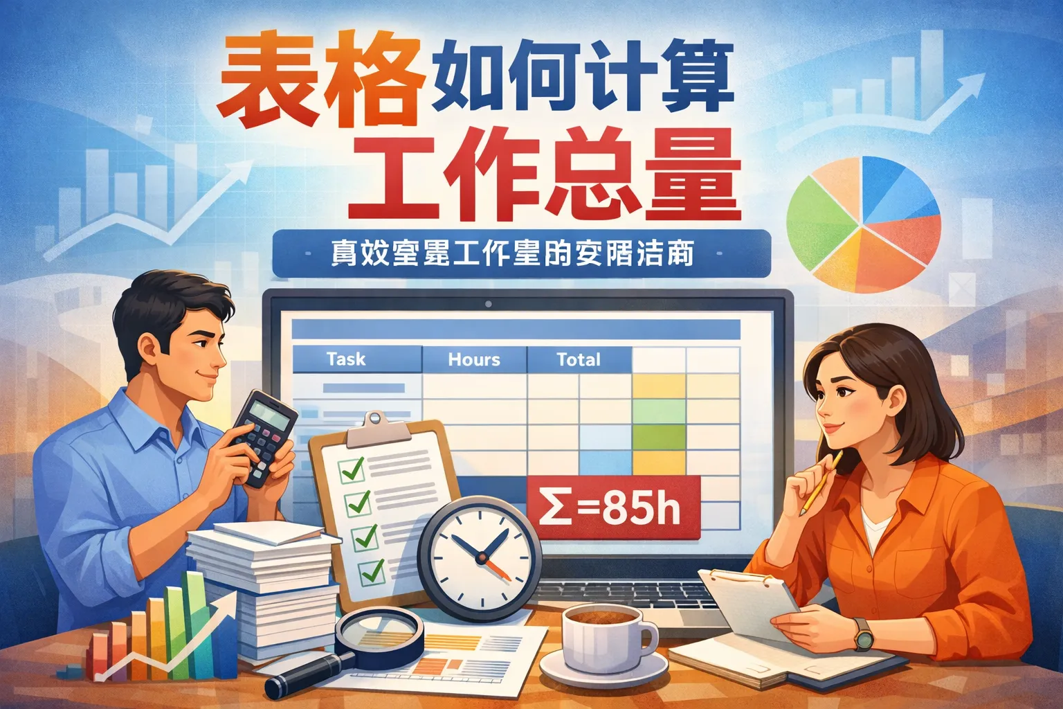 表格如何计算工作总量