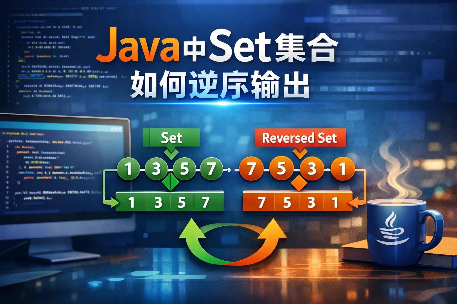 java中set集合如何逆序输出