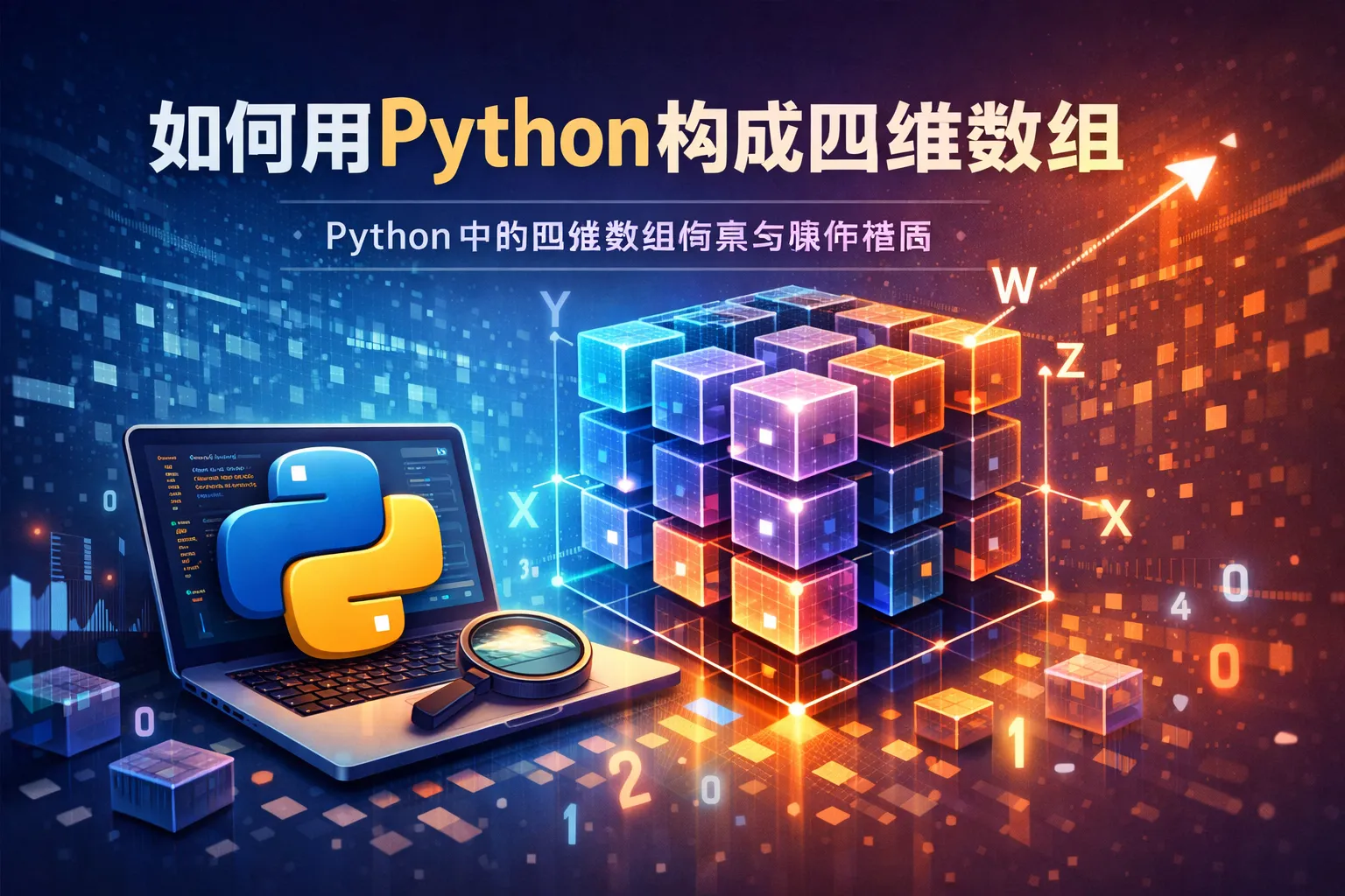 如何用python构成四维数组