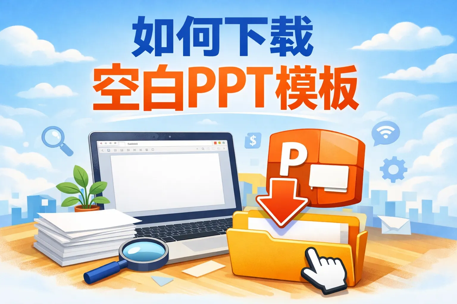 如何下载空白ppt模板