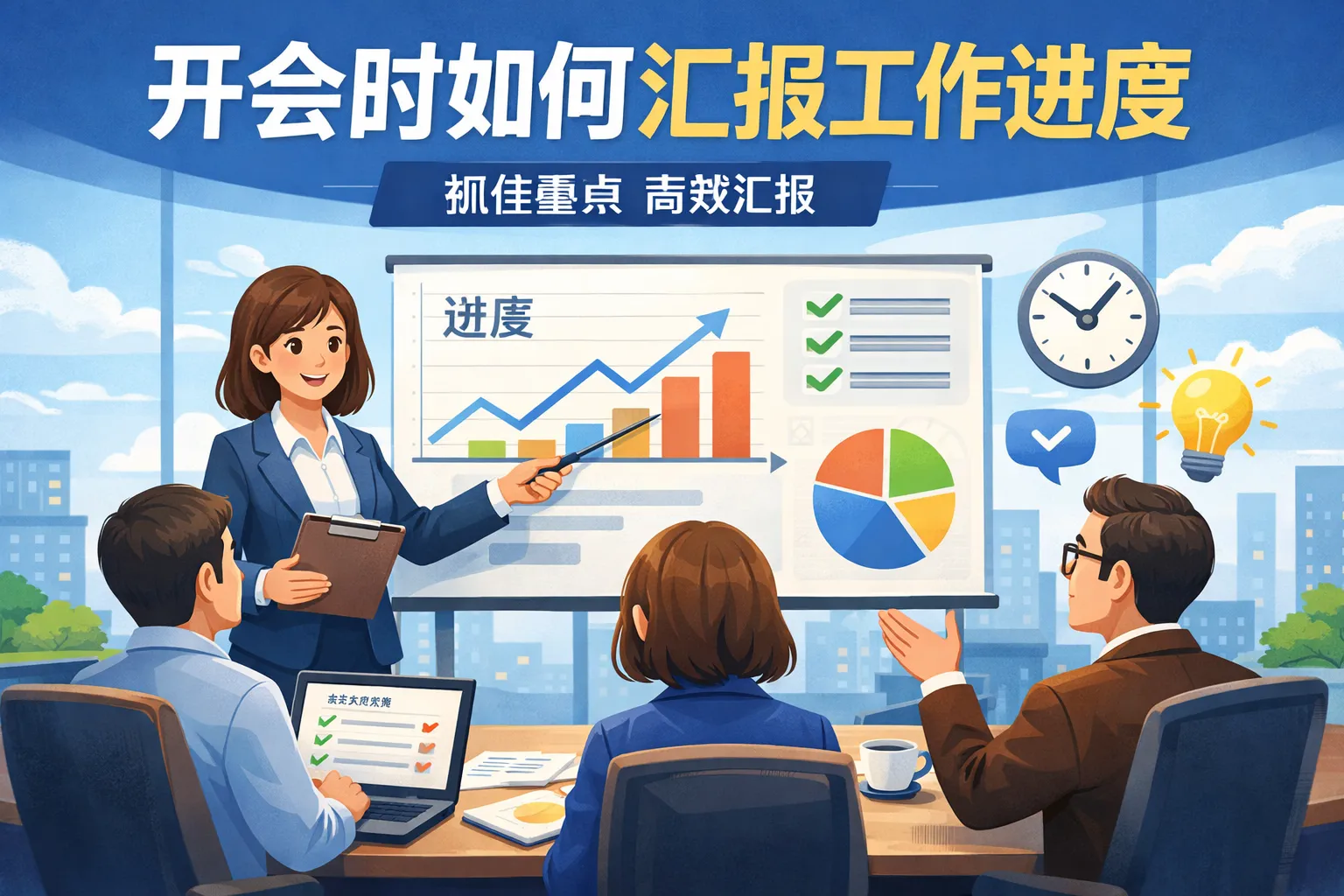 开会时如何汇报工作进度