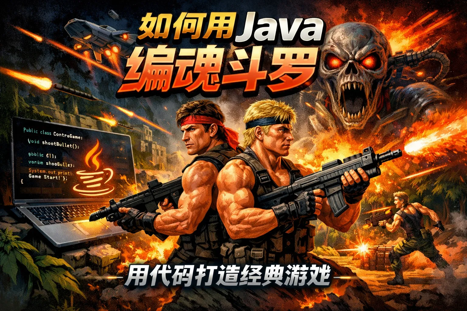 如何用java编魂斗罗