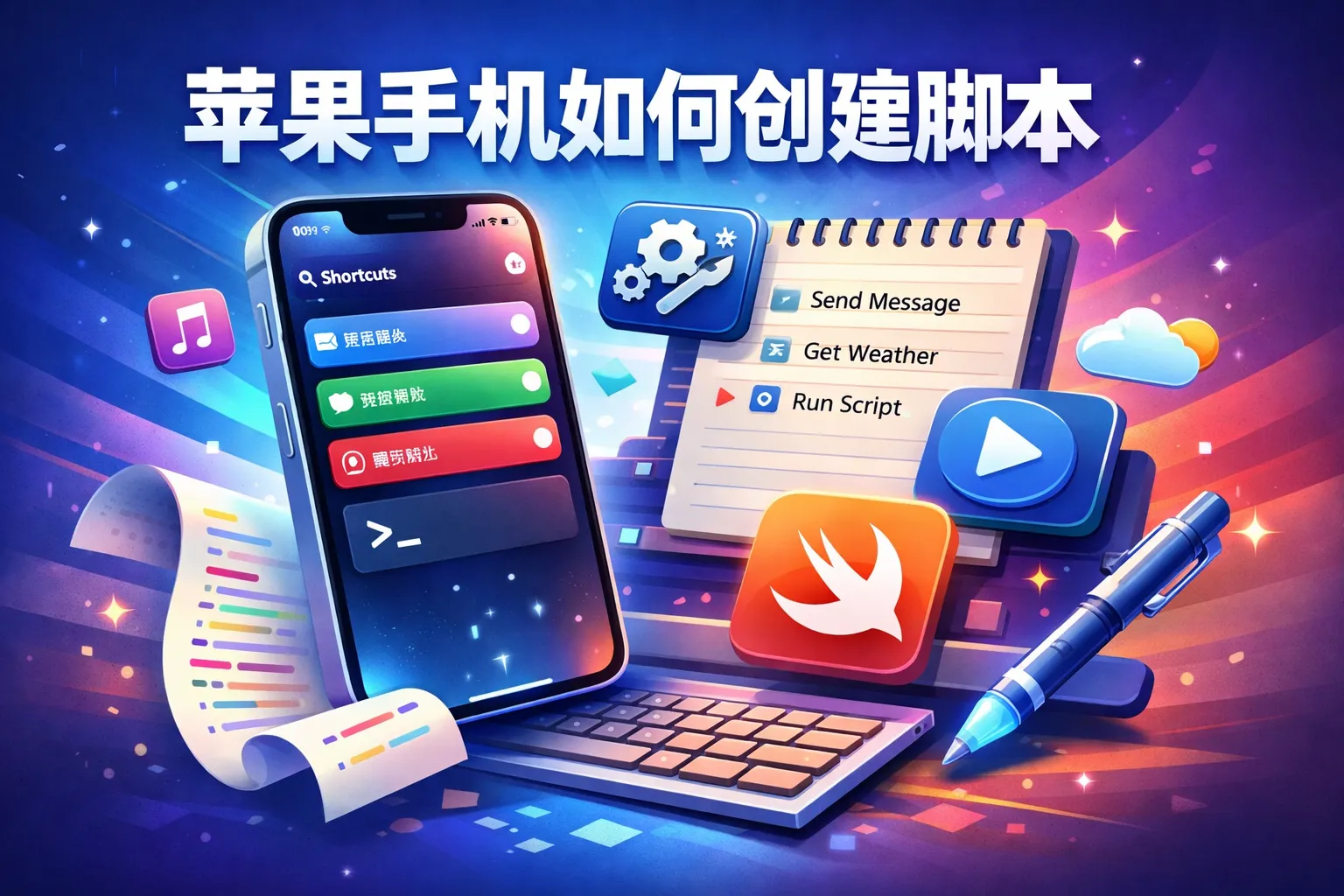 苹果手机如何创建脚本