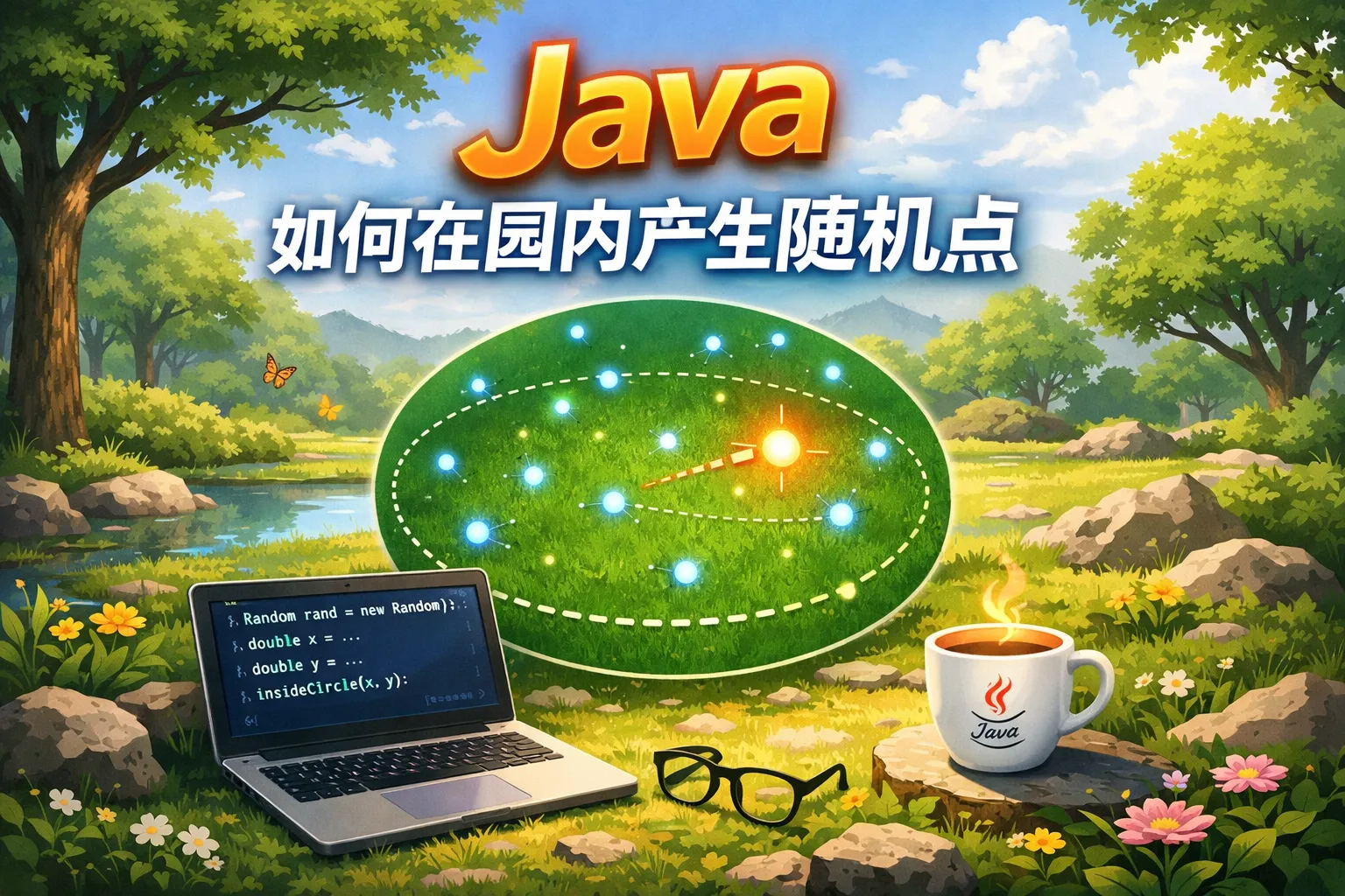 java如何在园内产生随机点