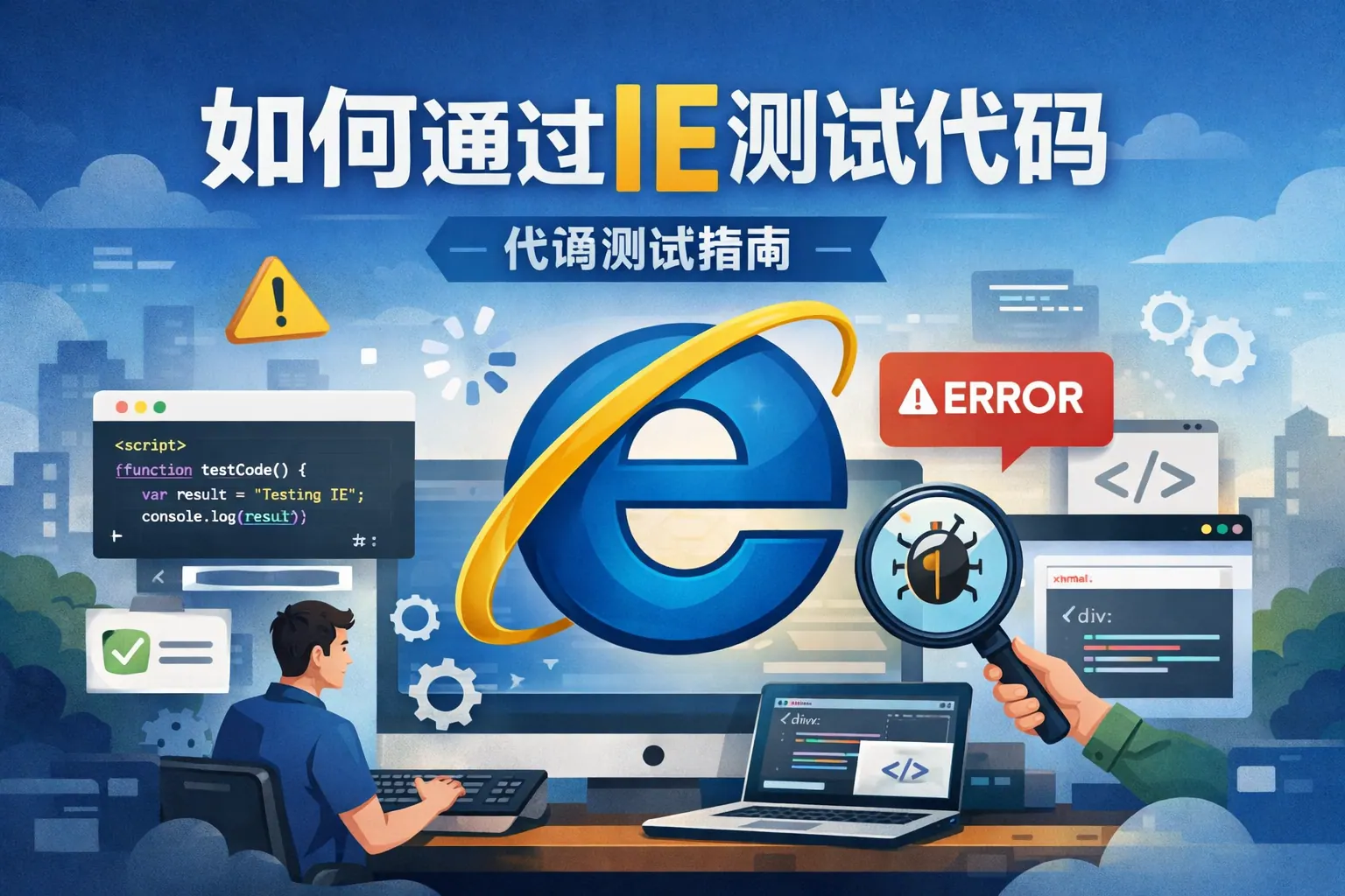 如何通过ie测试代码