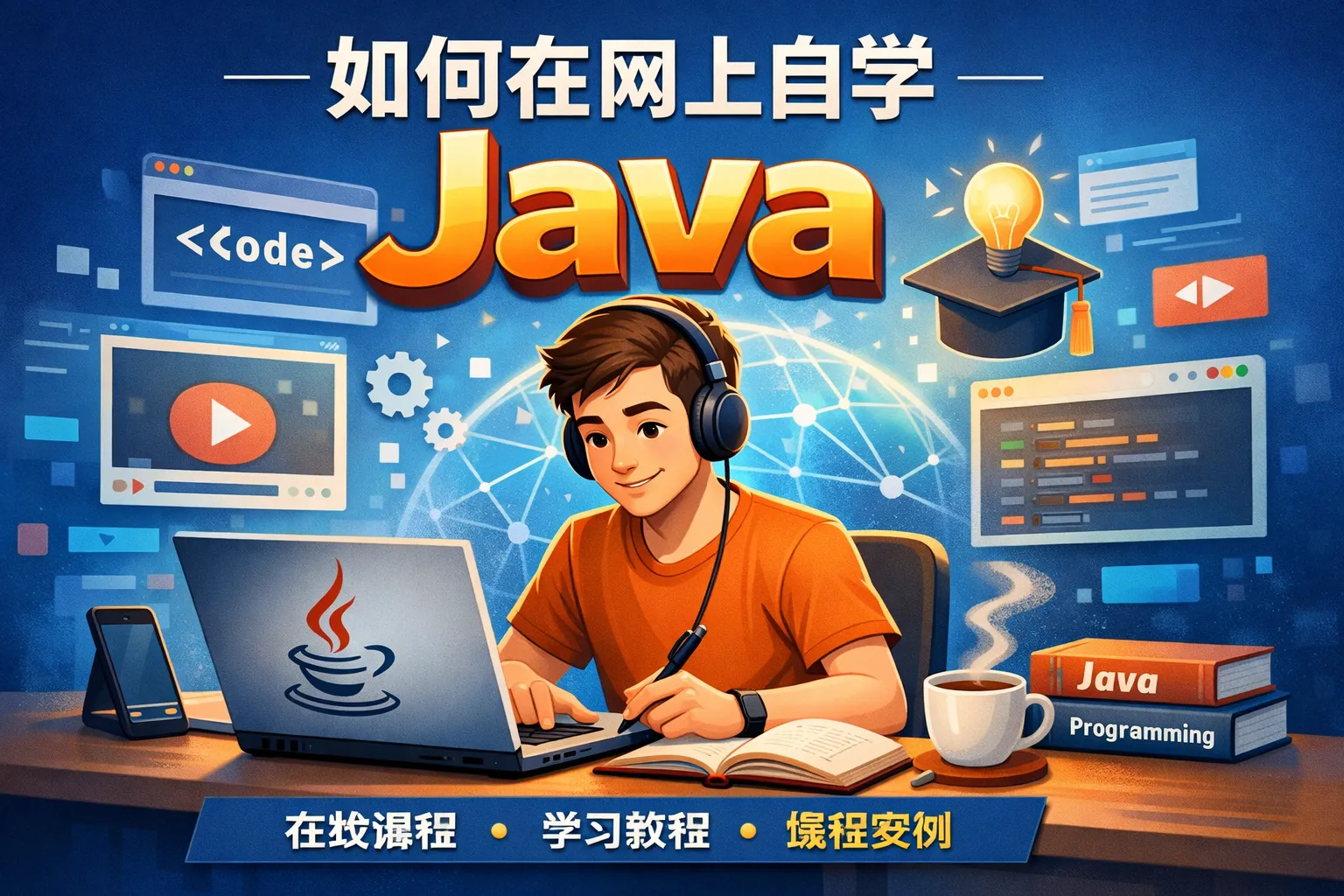如何在网上自学java