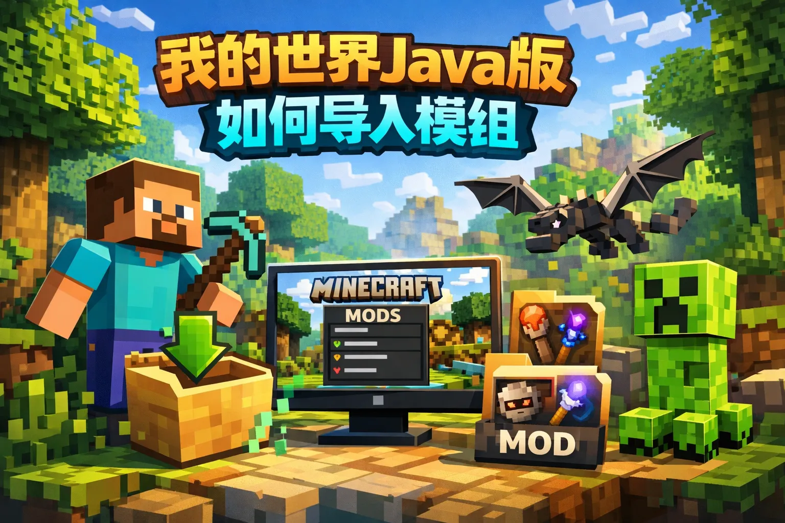 我的世界java版如何导入模组