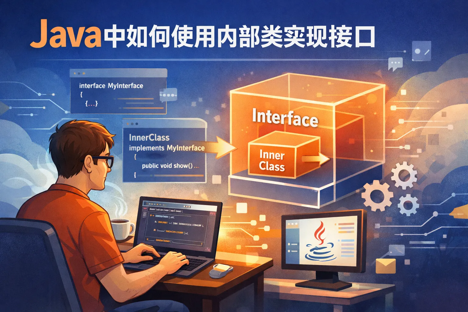 java中如何使用内部类实现接口