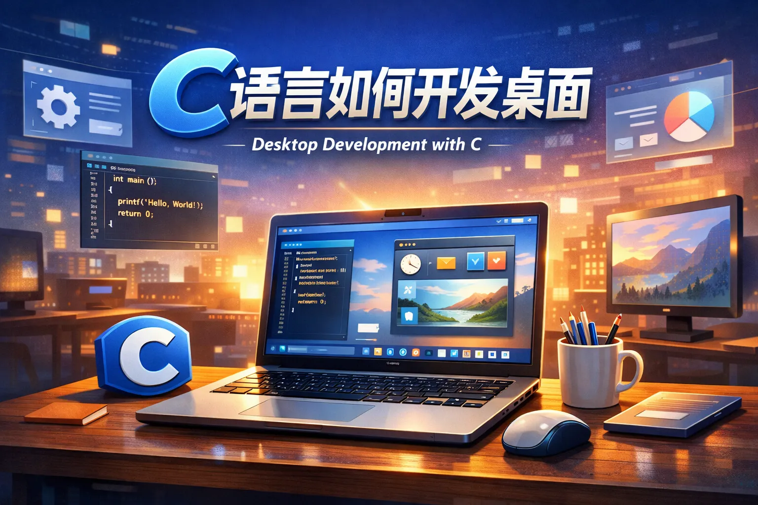 c语言如何开发桌面
