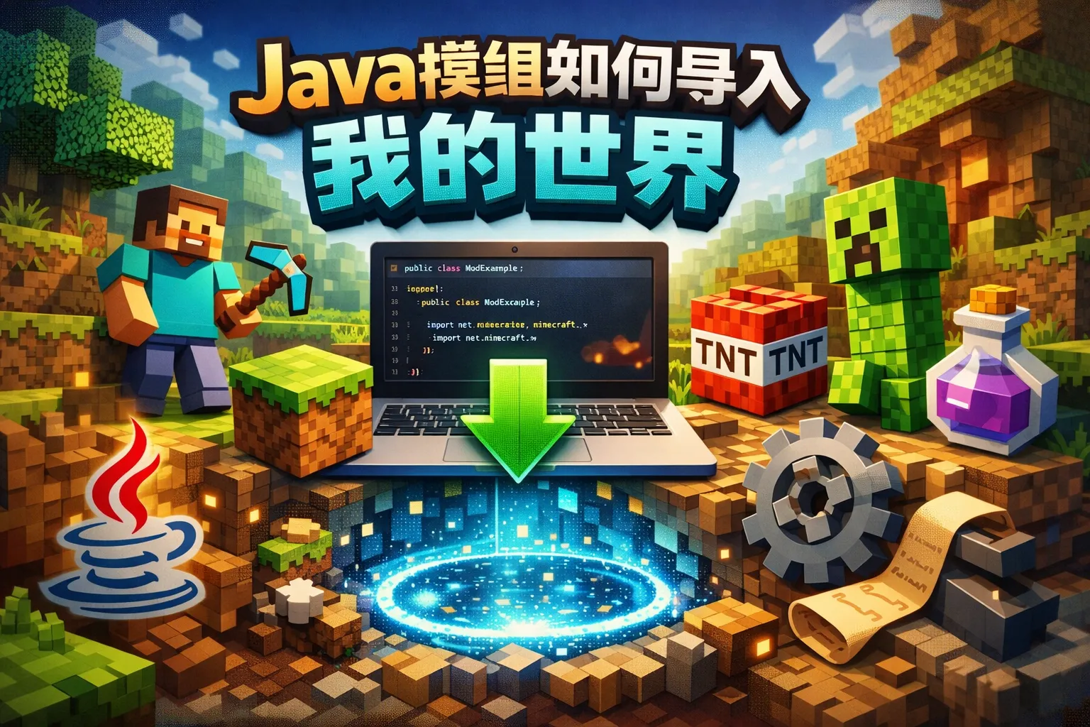 java模组如何导入我的世界