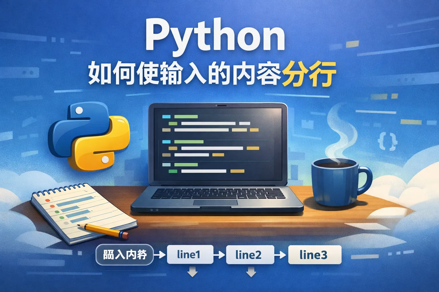 python如何使输入的内容分行