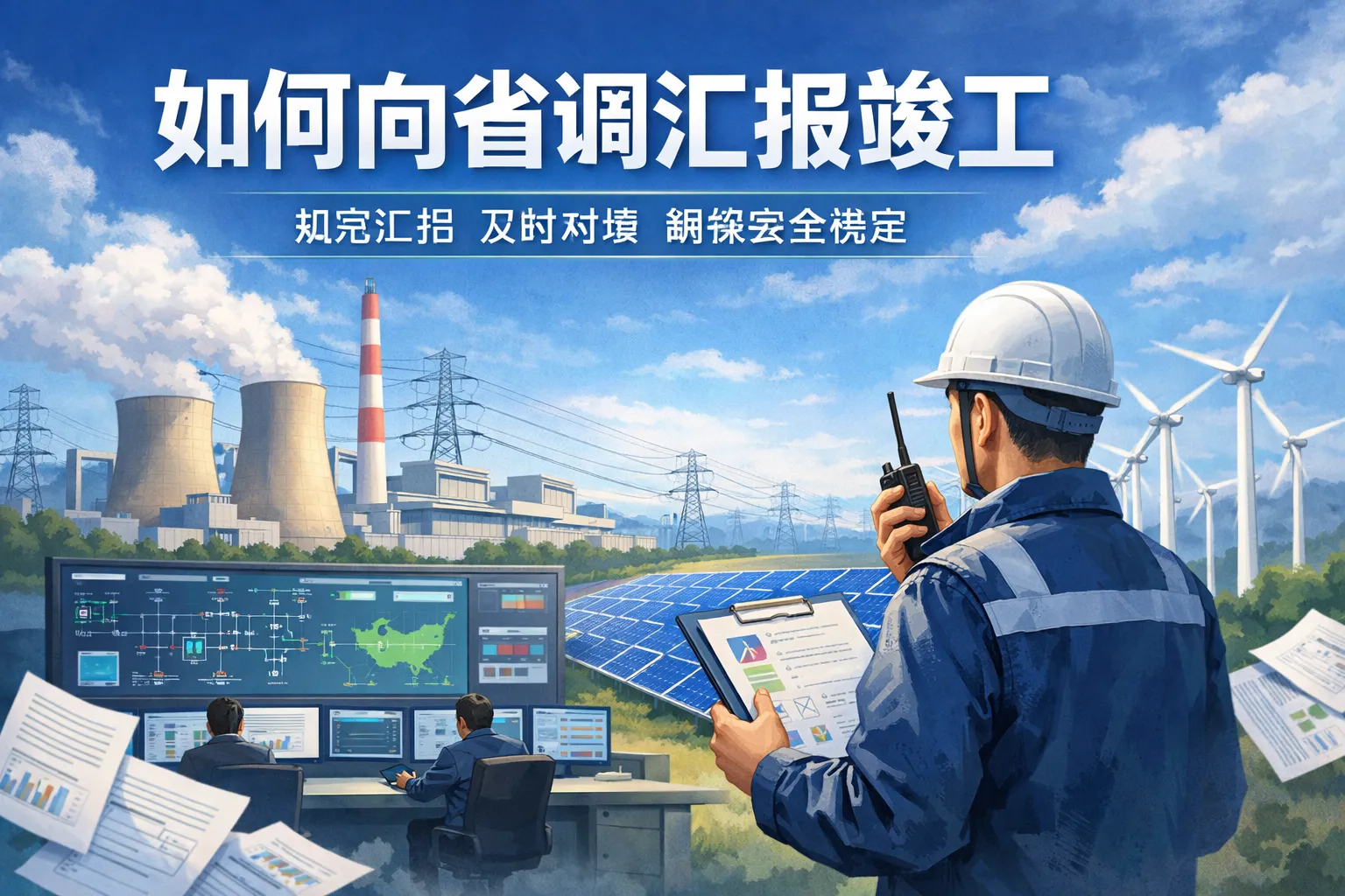 如何向省调汇报竣工