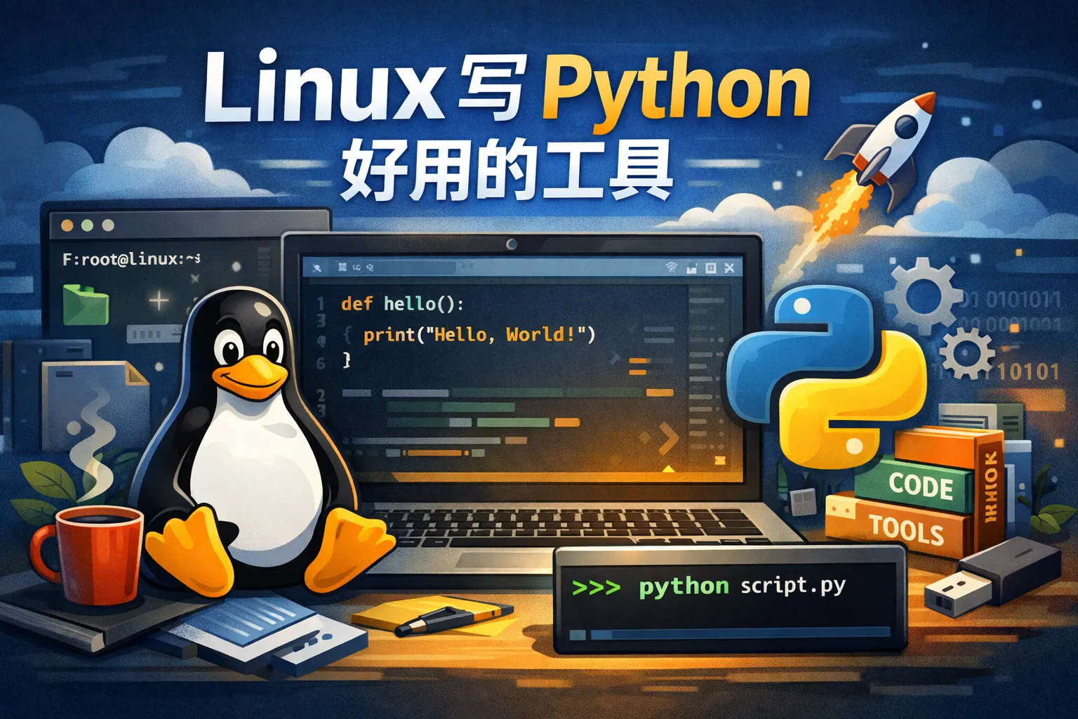 linux写python好用的工具