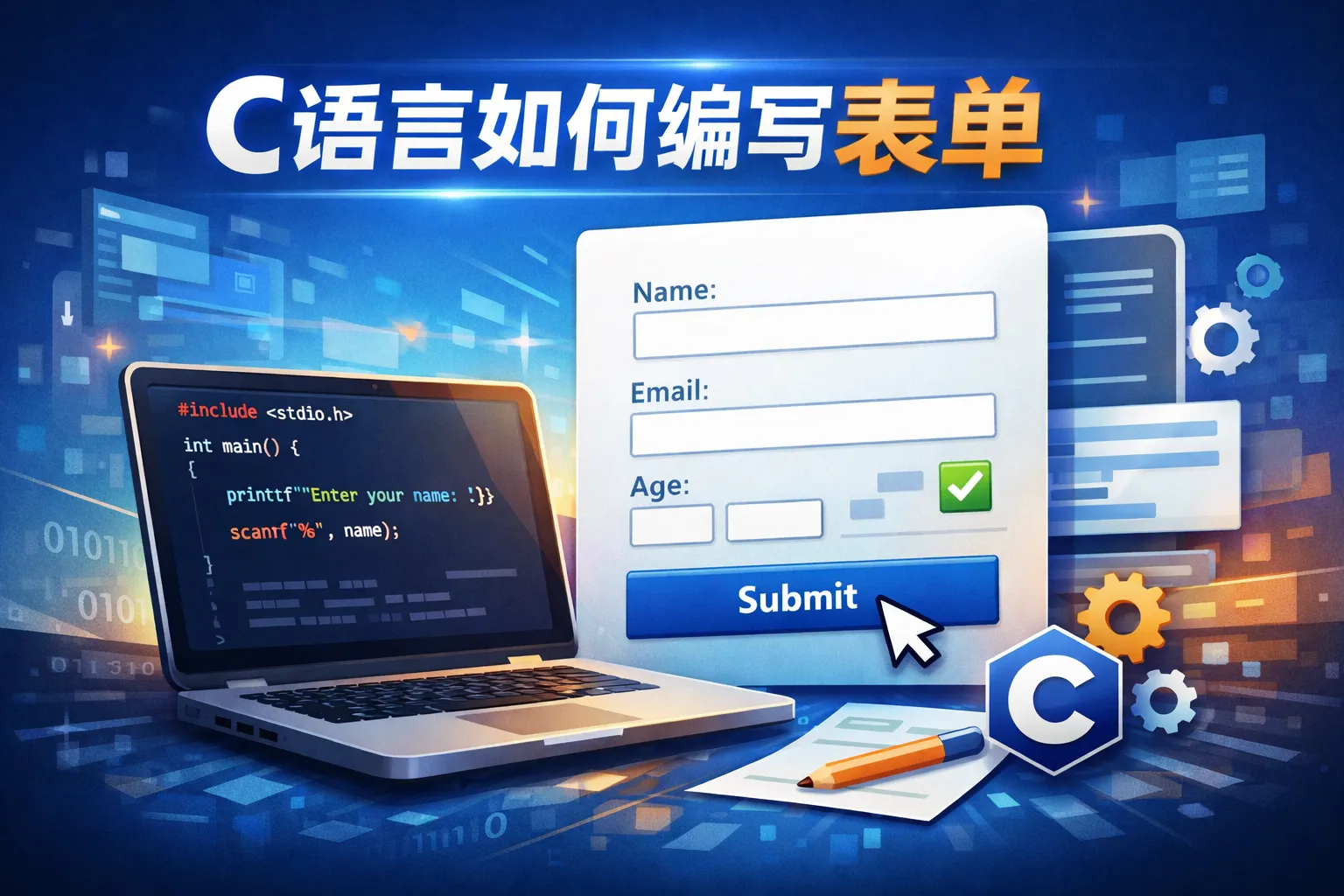c语言如何编写表单