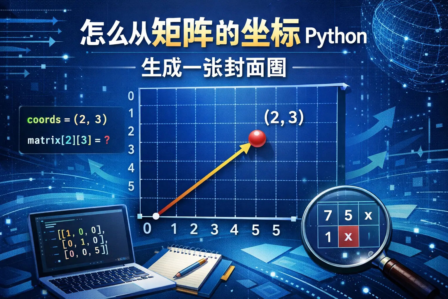 怎么从矩阵的坐标 python