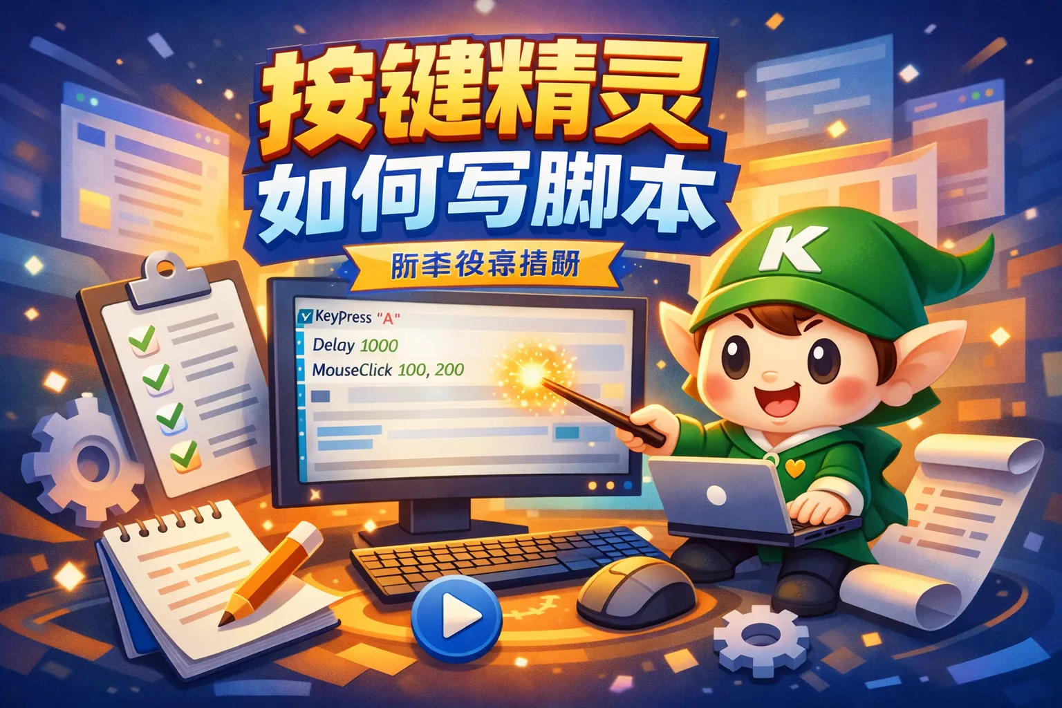 按键精灵如何写脚本