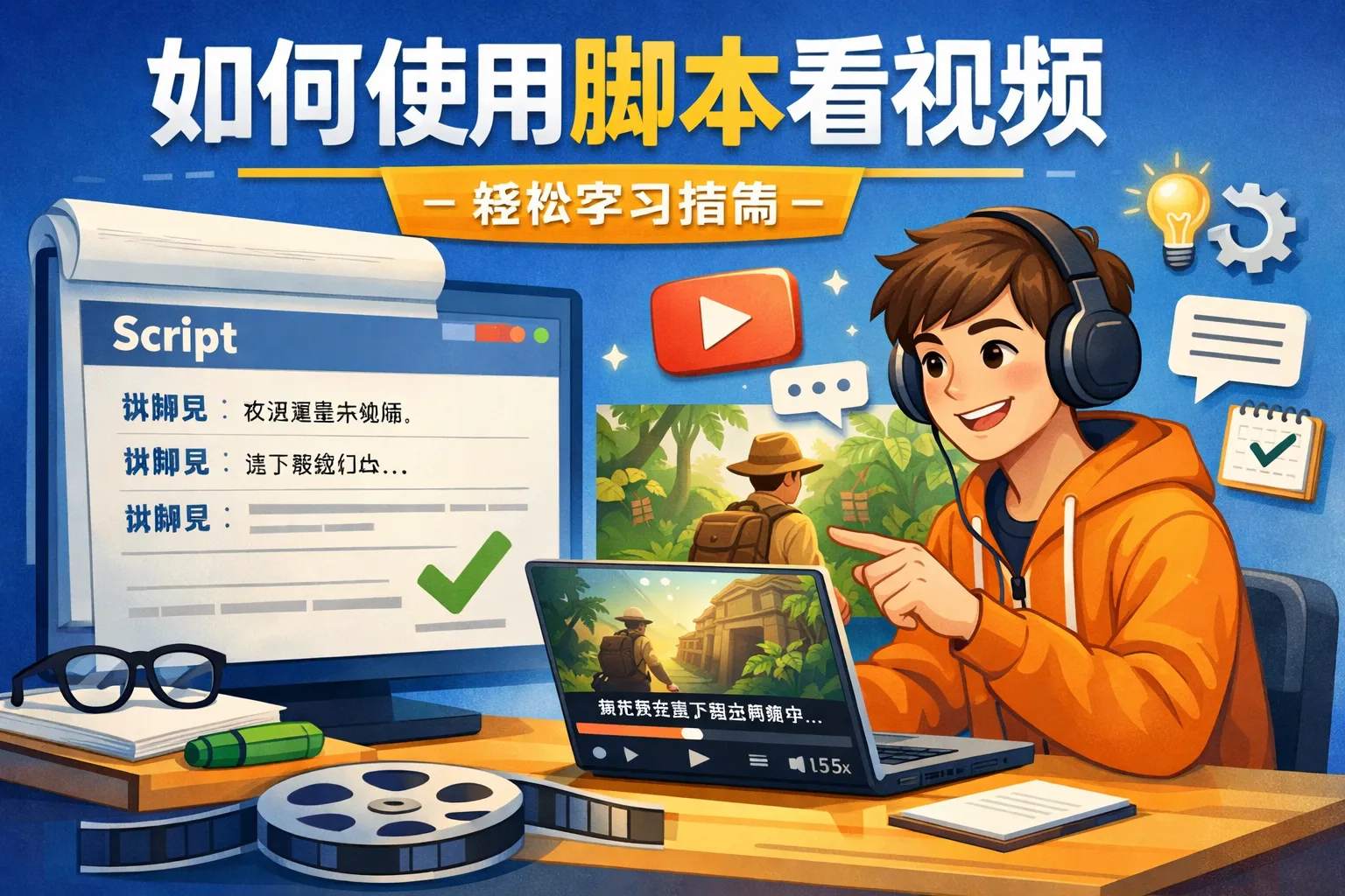 如何使用脚本看视频